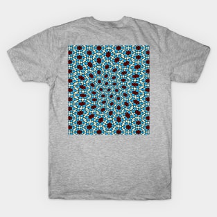 Sky Blue Flower Pattern T-Shirt